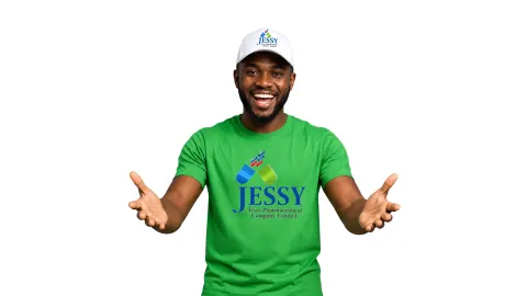 Jessy Pharmaceutical Company: Branded T-shirt and cap