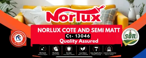 Norlux Paints: Cote and semi-matt label