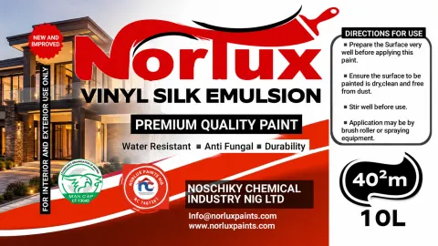 Norlux Paints: Vinyl silk emulsion label, 10 L