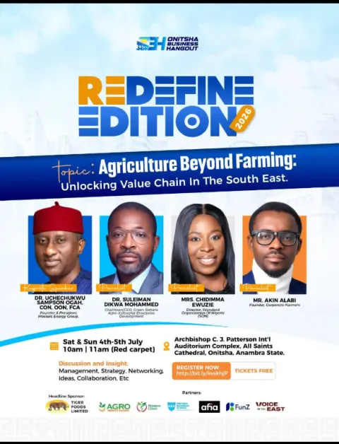 Onitsha Business Hangout: Speakers flyer for “Redefine Edition”